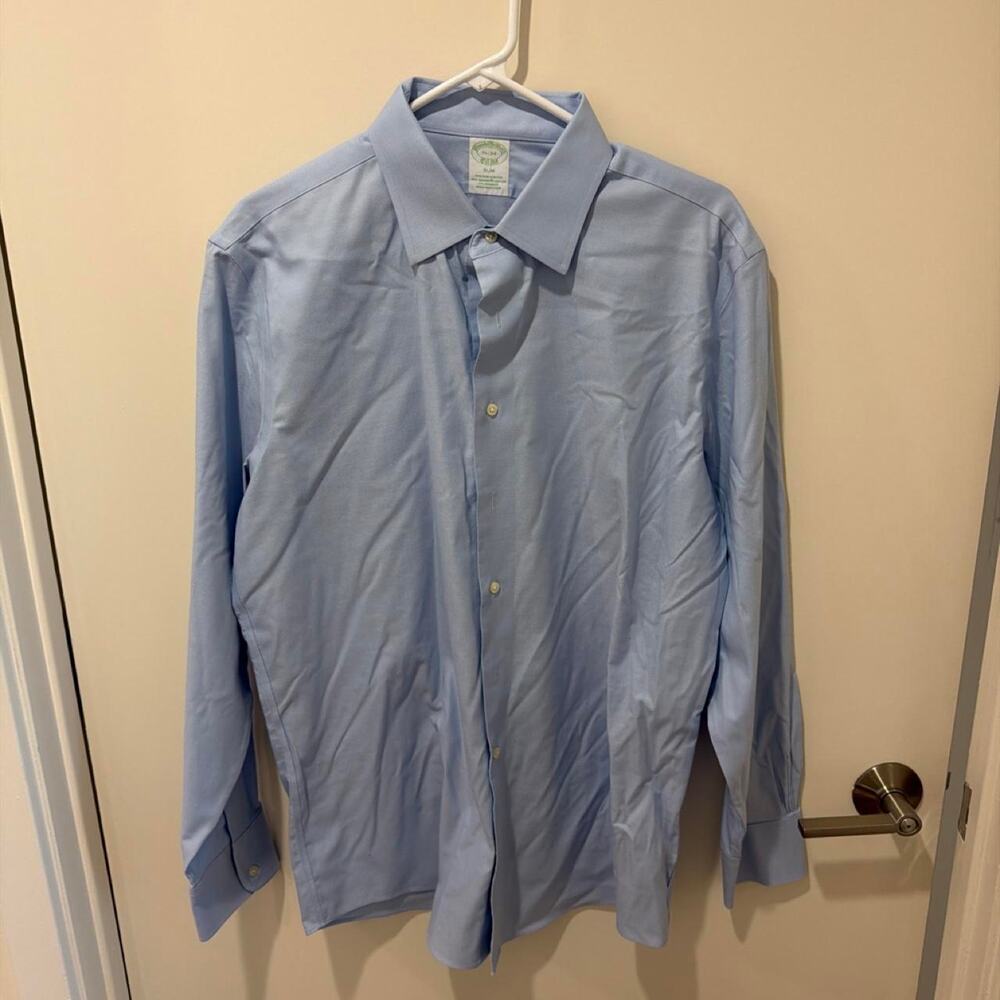 Brooks Brothers Blue button up shirt 16 34 preppy